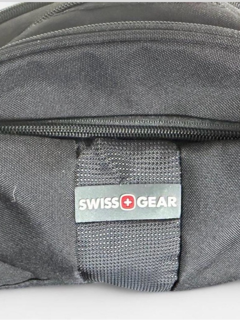 SwissGear Black Toiletry Bag Travel Pack with Red Logo Accent